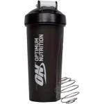 Optimum Nutrition Shaker Plus 600 ml – priesvitná čierna