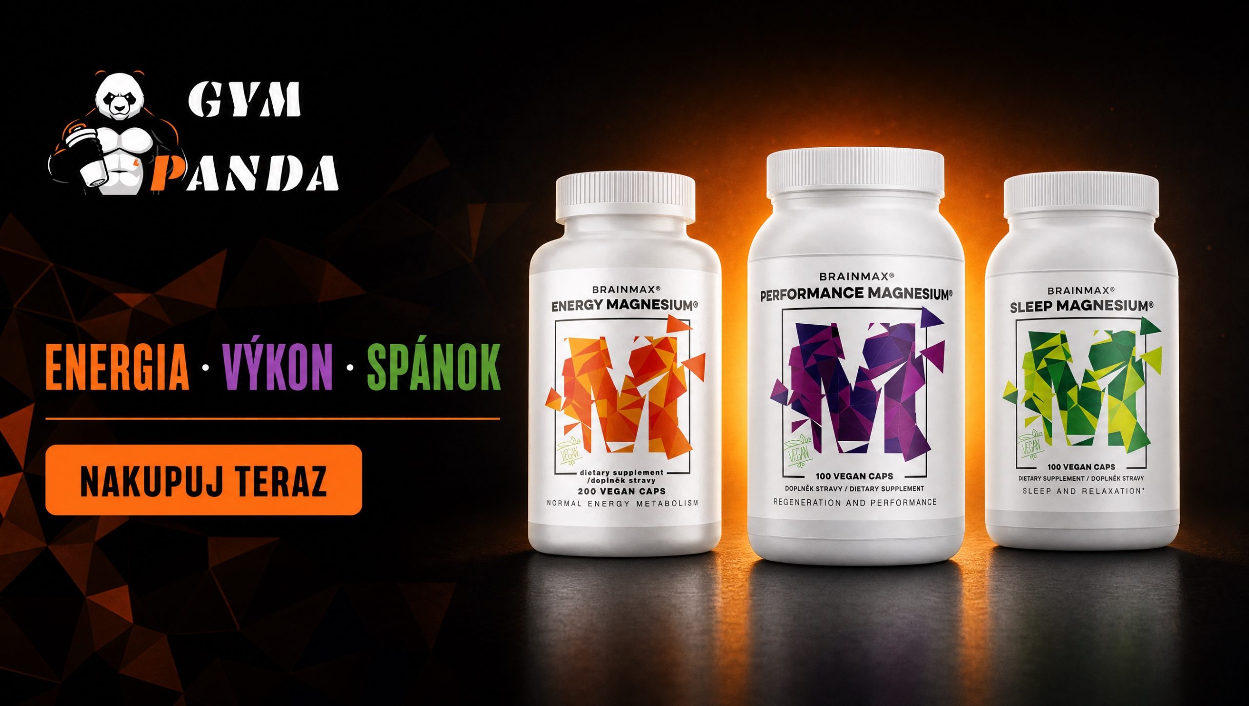 GymPanda - Energia, Vykon, Spanok - BrainMax Magnesium