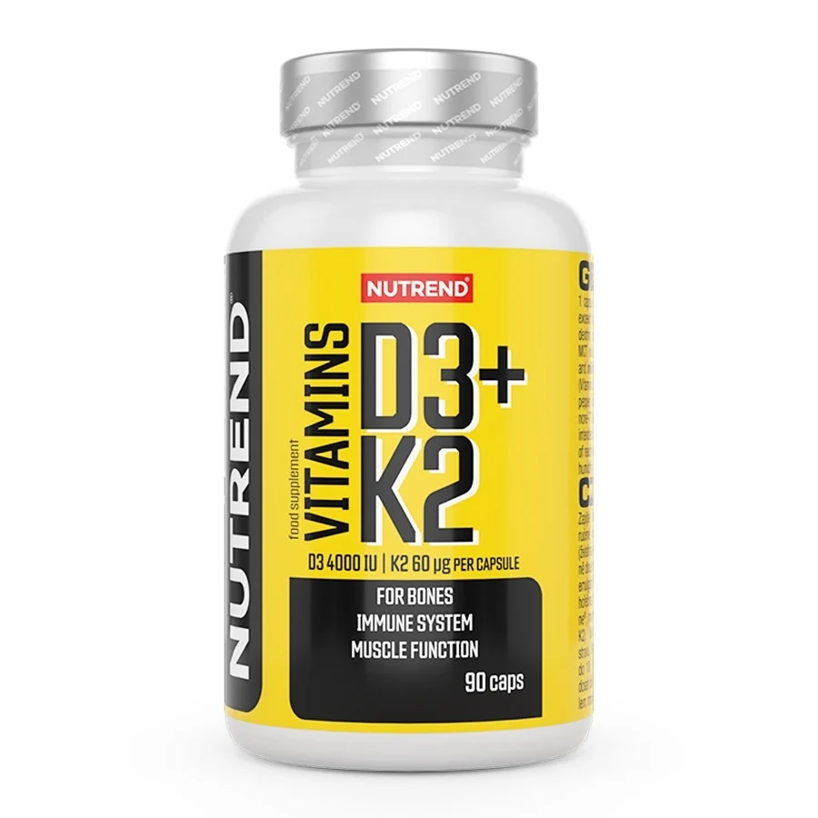 Nutrend Vitamins D3+K2 90 kapsúl – kosti a imunita